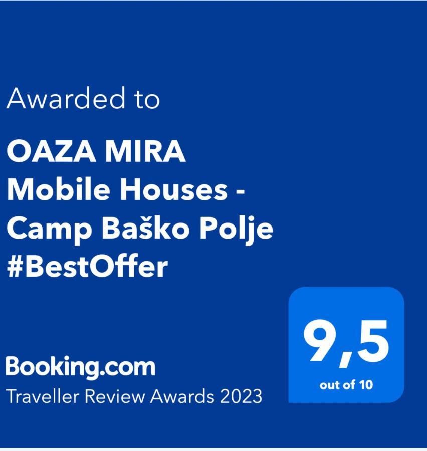 فندق Oaza Mira 2 Mobile House - Camp Basko Polje Baška Voda المظهر الخارجي الصورة